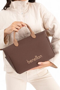  Benetton Nano Kahve-Camel Kadın Omuz Çantası BNT1678