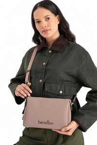  Benetton  Vizon-Kahve Kadın Çapraz Askılı Çanta BNT1671