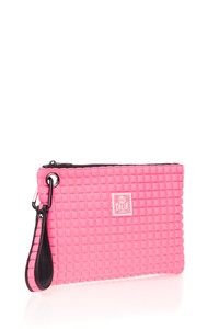  Bilik Deri  Pembe Kumaş Kadın Portföy & Clutch Çanta MELİS