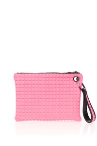  Bilik Deri  Pembe Kumaş Kadın Portföy & Clutch Çanta MELİS