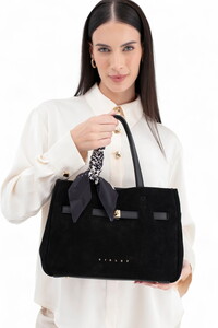 Sisley Nappa Siyah Kadın El Çantası SLY308