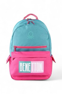  Benetton  Mavi/Pembe Unisex Okul Sırt Çantası BEN03793