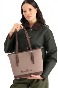 Benetton  Vizon-Kahve Kadın Omuz Çantası BNT1673