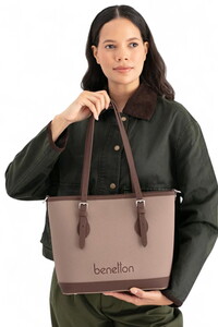  Benetton  Vizon-Kahve Kadın Omuz Çantası BNT1673