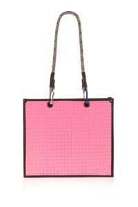  Bilik Deri  Pembe Kumaş Kadın Omuz Çantası BLKF SQUARE