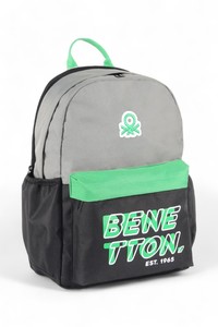  Benetton  Gri/Siyah Unisex Okul Sırt Çantası BEN03841