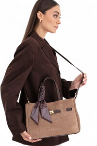 Sisley Nappa Taba-Kahve Kadın El Çantası SLY308