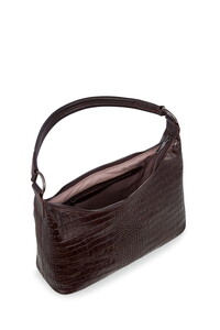 Bilik Deri Kroko Kahve Kadın Omuz Çantası BLM 8107-KR