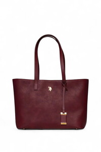 U.S. Polo Assn. Logo Detaylı Bordo Kadın Omuz Çantası US25625