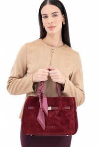 Sisley Nappa Bordo Kadın El Çantası SLY308