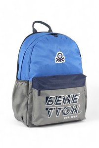  Benetton  Mavi/Gri Unisex Okul Sırt Çantası BEN03845