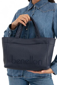  Benetton Soft Line Lacivert Kadın El Çantası BNT1635