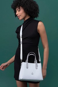  Benetton Monogram Beyaz-Gri Kadın El Çantası BNT1316
