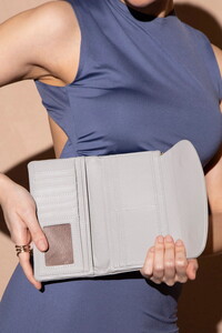  Sisley Soft Line Gri Kadın Cüzdan SLY140