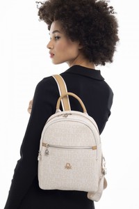 Benetton Monogram Bej/Camel Kadın Sırt Çantası BNT946