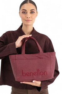 Benetton Soft Line Bordo Kadın El Çantası BNT1635