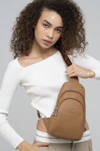  Benetton Gofraj Camel Kadın Body Bag BNT854