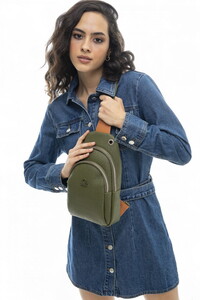 Benetton Gofraj Haki-Camel Kadın Body Bag BNT572