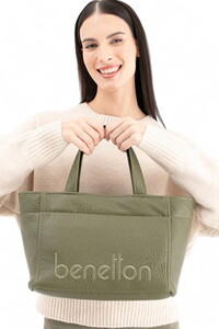  Benetton Soft Line Haki Kadın El Çantası BNT1635