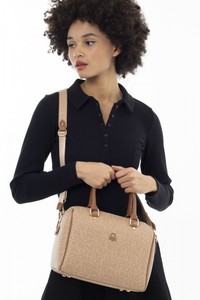 Benetton Monogram Açık Camel Kadın El Çantası BNT955