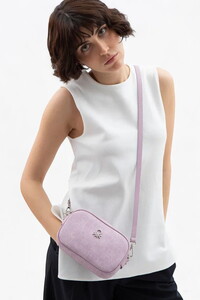 Benetton Monogram Lila Kadın Çapraz Askılı Çanta BNT1537