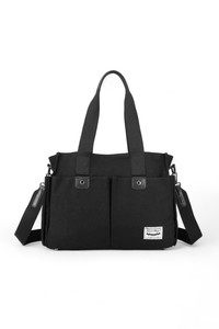 Smart Bags Kanvas Siyah Kadın Omuz Çantası SMB1307