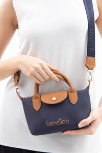  Benetton  Lacivert-Camel Kadın Çapraz Askılı Çanta BNT1601