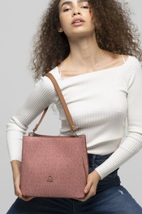 Benetton Monogram Gül/Taba Kadın Çapraz Askılı Çanta BNT829