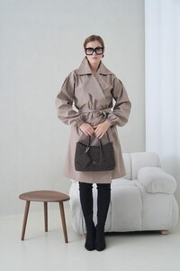  Bilik Deri Logo Detaylı Kahve Kadın El Çantası RİV 147-YL