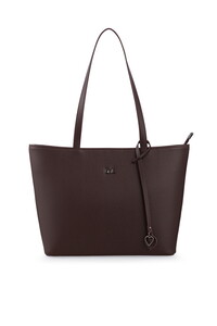 Bilik Deri Logo Detaylı Kahve Kadın Omuz Çantası BLKF AQUA