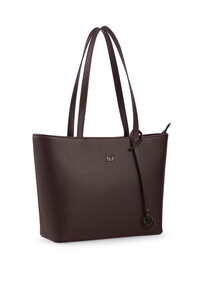  Bilik Deri Logo Detaylı Kahve Kadın Omuz Çantası BLKF AQUA