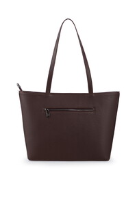  Bilik Deri Logo Detaylı Kahve Kadın Omuz Çantası BLKF AQUA