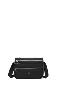 Smart Bags Krinkıl Siyah Kumaş Kadın Çapraz Askılı Çanta SMB1128