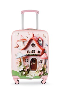 Bilik Deri Ultra Light Pembe Kız Çocuk Valizi BLK06 05