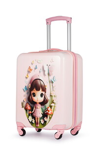  Bilik Deri Ultra Light Pembe Kız Çocuk Valizi BLK06 06