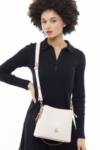 Benetton Monogram Bej/Camel Kadın Çapraz Askılı Çanta BNT916