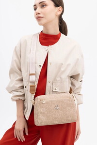 Benetton Monogram Camel Kadın Çapraz Askılı Çanta BNT1381