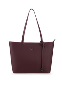 Bilik Deri Logo Detaylı Bordo Kadın Omuz Çantası BLKF AQUA