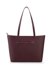  Bilik Deri Logo Detaylı Bordo Kadın Omuz Çantası BLKF AQUA