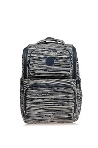 Smart Bags Krinkıl Bej-Lacivert-Çizgili Kadın Sırt Çantası SMK 3000