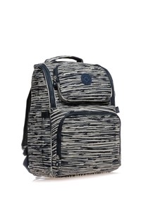  Smart Bags Krinkıl Bej-Lacivert-Çizgili Kadın Sırt Çantası SMK 3000