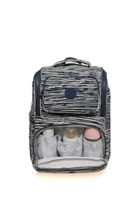  Smart Bags Krinkıl Bej-Lacivert-Çizgili Kadın Sırt Çantası SMK 3000