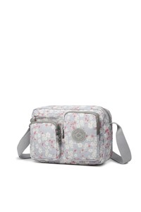  Smart Bags Krinkıl Gri Çiçekli Kadın Çapraz Askılı Çanta SMB3180