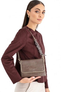 Sisley Logo Detaylı Taş Kadın Çapraz Askılı Çanta SLY242