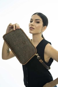  Benetton Monogram Kahve Kadın Çapraz Askılı Çanta BNT1111