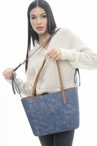 Benetton Monogram Kot-Lacivert Kadın Omuz Çantası BNT1132