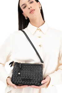  Sisley Logo Detaylı Siyah Kadın Çapraz Askılı Çanta SLY276