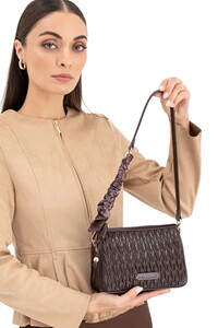 Sisley Logo Detaylı Kahve Kadın Çapraz Askılı Çanta SLY276