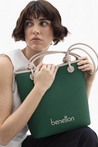 Benetton  Yeşil-Bej Kadın Omuz Çantası BNT1616