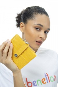 Benetton  Sarı Kadın Portföy & Clutch Çanta BNT987